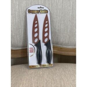 1 Pack Of  2 Knife Stainless Steel Copper Coating Knife Stays Sharp Forever